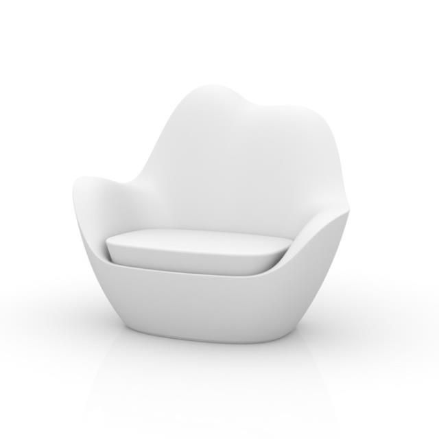 Rental store for SABINAS LOUNGE CHAIR WHITE W CUSHION in Miami FL