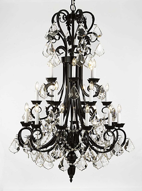 Rental store for CHANDELIER LG-BLK W CRYSTALS in Miami FL