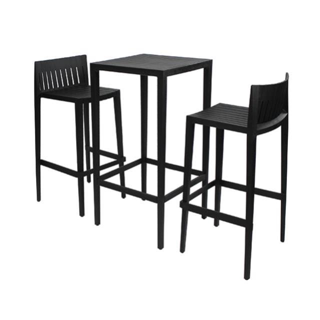 Rental store for SPRITZ SET-1 BAR TABLE 2 BARSTOOL-BLACK in Miami FL