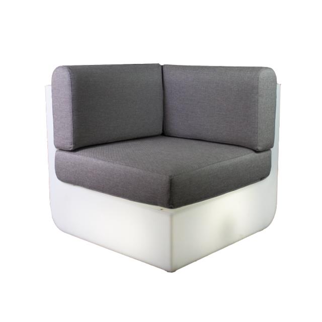 Rental store for ULM CHAIR CORNER-RGBW LED W TAUPE CUSH in Miami FL