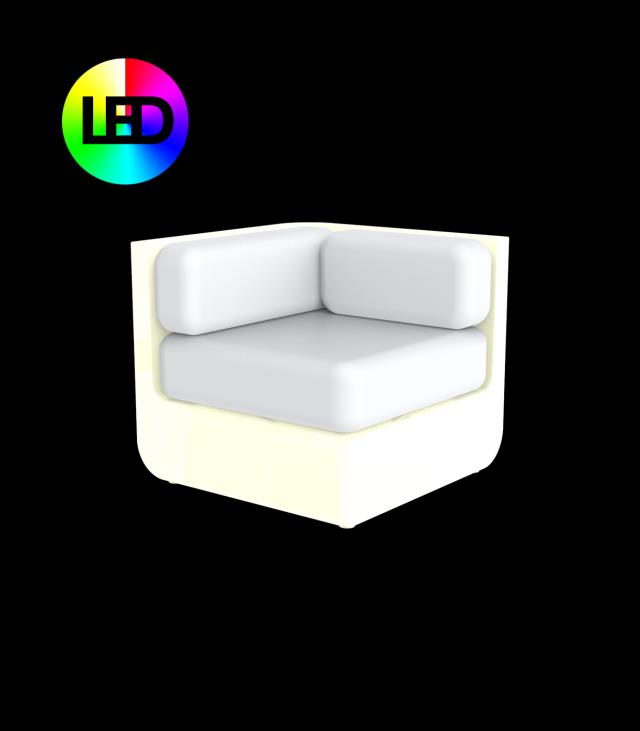 Rental store for ULM CHAIR CORNER-RGBW LED W WHITE CUSH in Miami FL